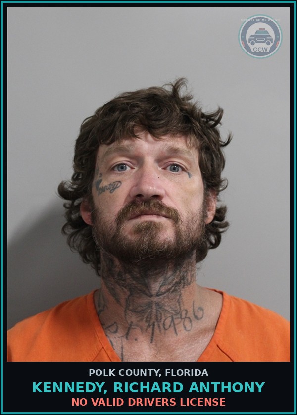 Booking mugshot of KENNEDY, RICHARD ANTHONY in Polk County
