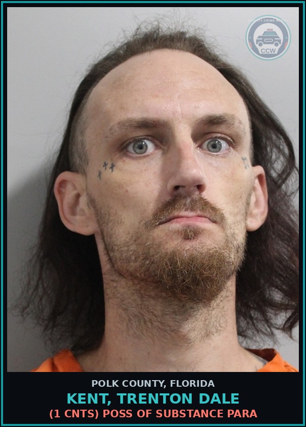 Booking mugshot of KENT, TRENTON DALE in Polk County
