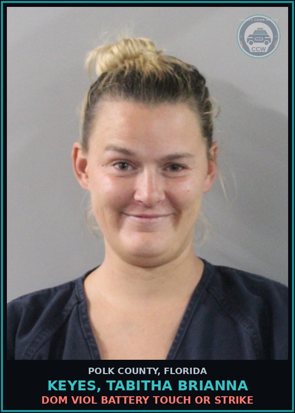 Booking mugshot of KEYES, TABITHA BRIANNA in Polk County