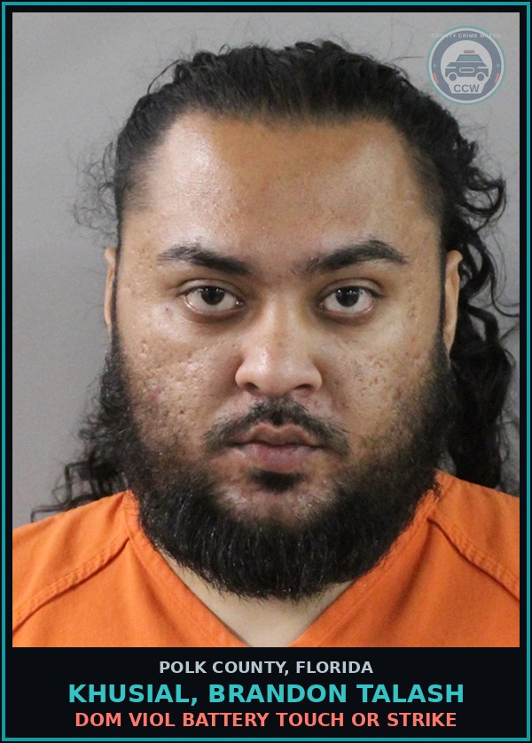 Booking mugshot of KHUSIAL, BRANDON TALASH in Polk County