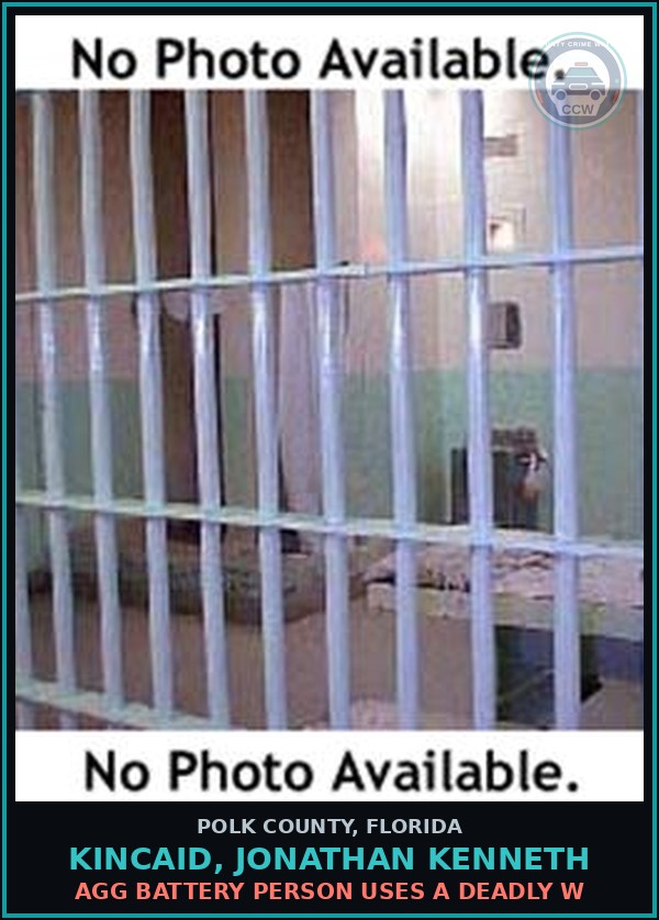 Booking mugshot of KINCAID, JONATHAN KENNETH in Polk County