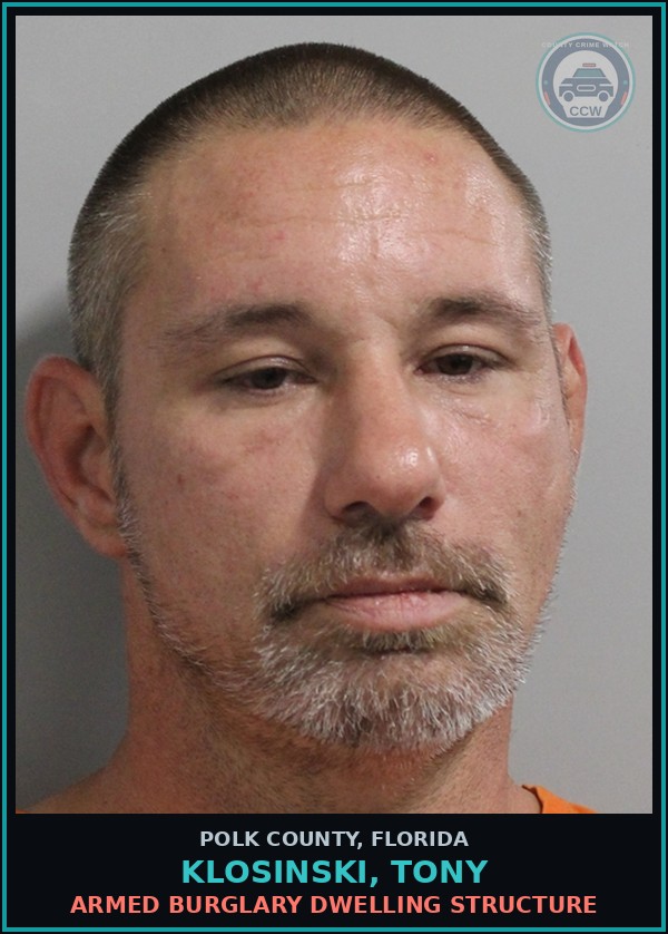 Booking mugshot of KLOSINSKI, TONY in Polk County