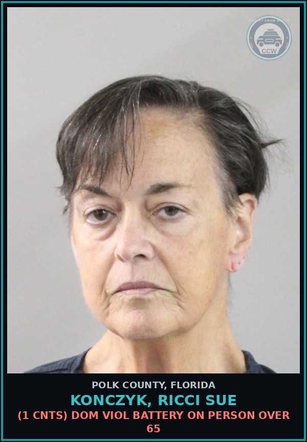 Booking mugshot of KONCZYK, RICCI SUE in Polk County