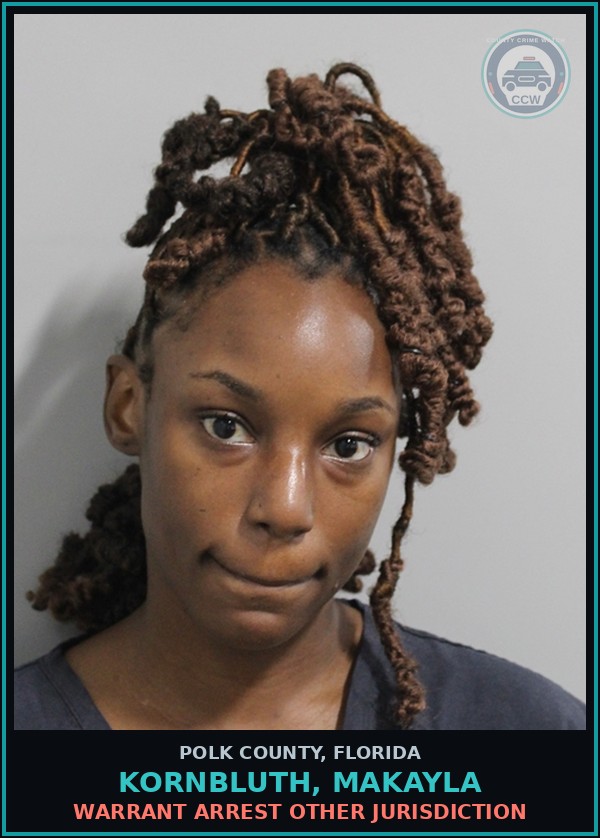 Booking mugshot of KORNBLUTH, MAKAYLA in Polk County