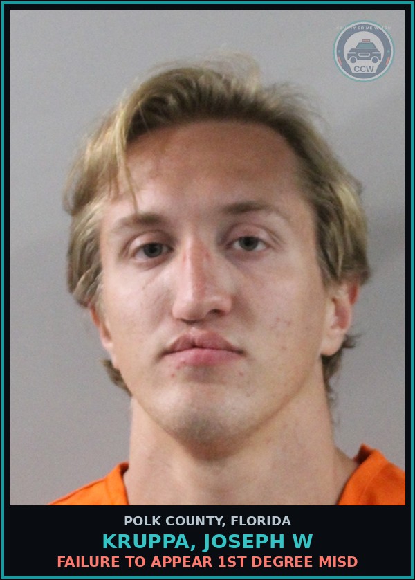 Booking mugshot of KRUPPA, JOSEPH W in Polk County