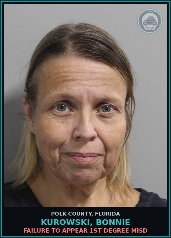 Booking mugshot of KUROWSKI, BONNIE in Polk County