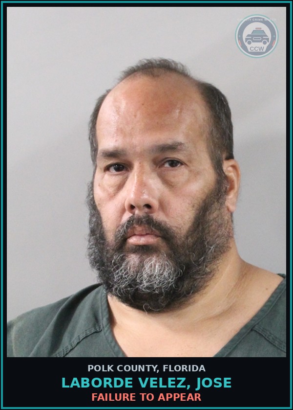 Booking mugshot of LABORDE VELEZ, JOSE in Polk County