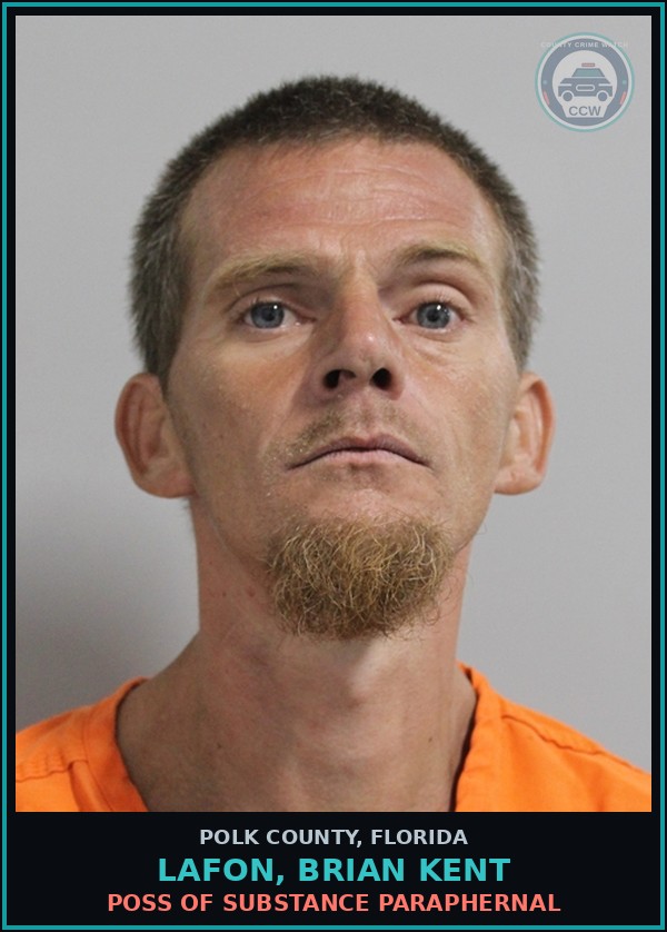 Booking mugshot of LAFON, BRIAN KENT in Polk County