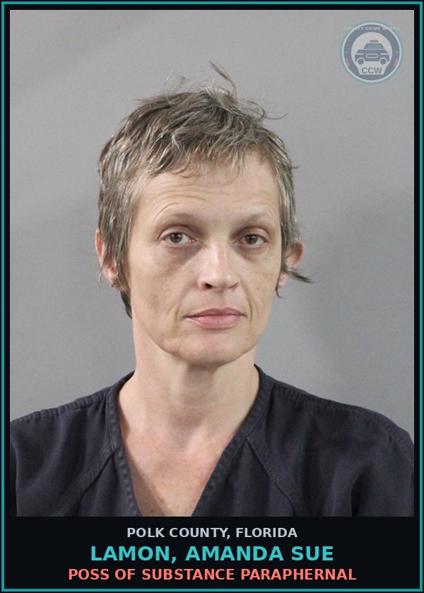 Booking mugshot of LAMON, AMANDA SUE in Polk County