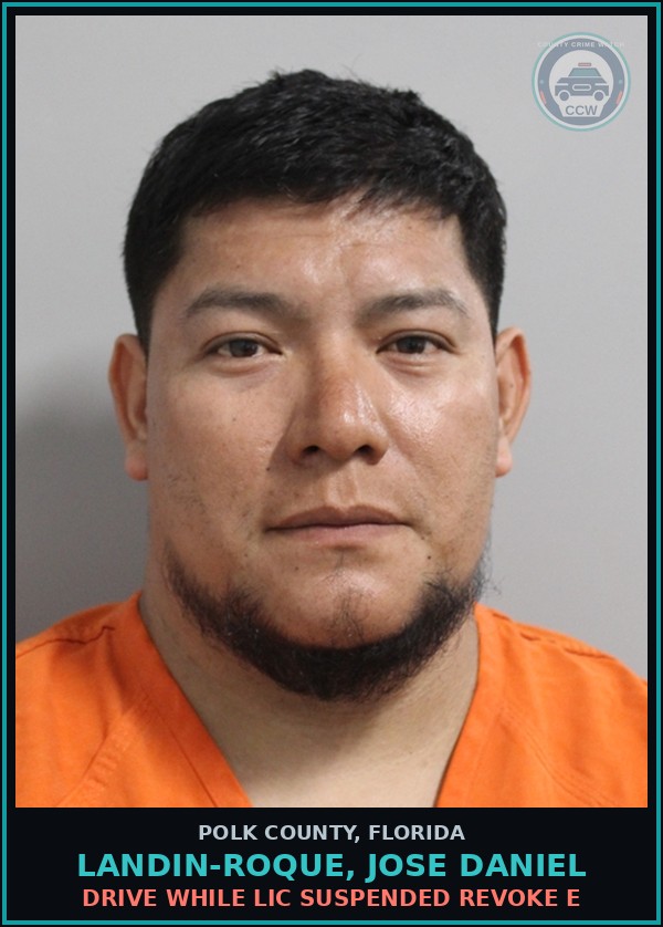Booking mugshot of LANDIN-ROQUE, JOSE DANIEL in Polk County