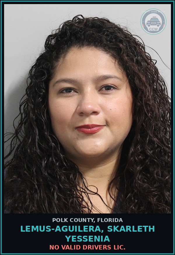 Booking mugshot of LEMUS-AGUILERA, SKARLETH YESSENIA in Polk County