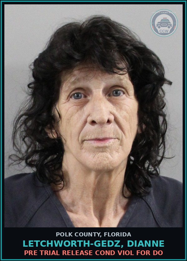 Booking mugshot of LETCHWORTH-GEDZ, DIANNE in Polk County