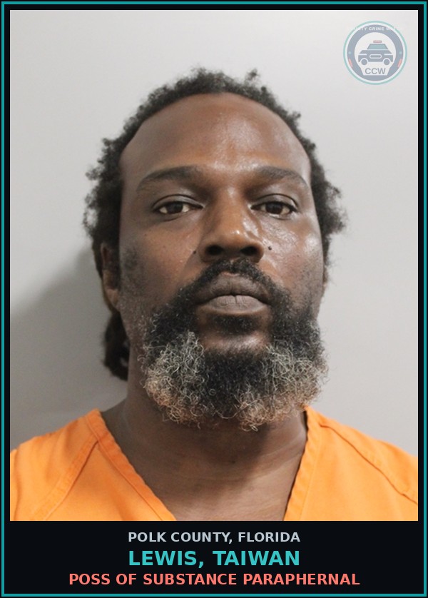 Booking mugshot of LEWIS, TAIWAN in Polk County