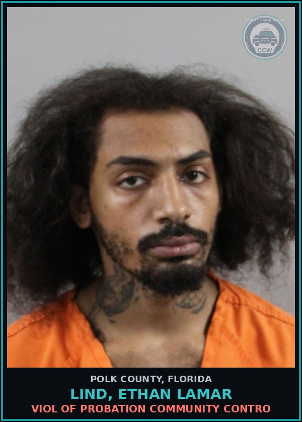 Booking mugshot of LIND, ETHAN LAMAR in Polk County