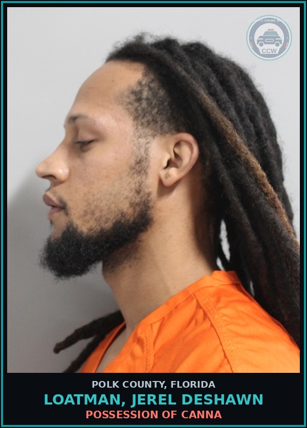 Booking mugshot of LOATMAN, JEREL DESHAWN in Polk County