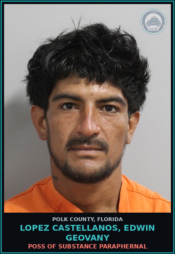 Booking mugshot of LOPEZ CASTELLANOS, EDWIN GEOVANY in Polk County