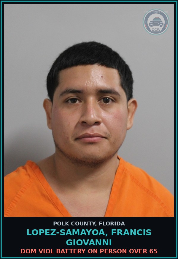 Booking mugshot of LOPEZ-SAMAYOA, FRANCIS GIOVANNI in Polk County