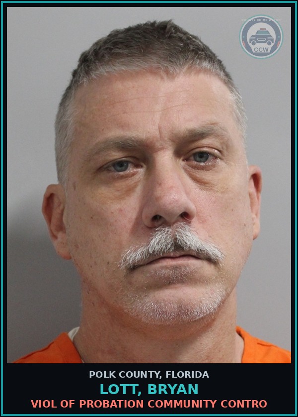 Booking mugshot of LOTT, BRYAN in Polk County