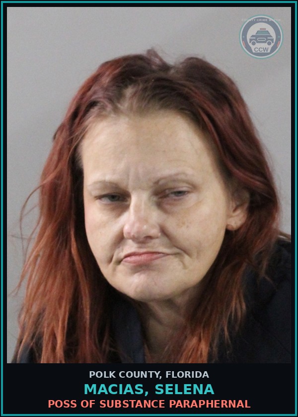 Booking mugshot of MACIAS, SELENA in Polk County