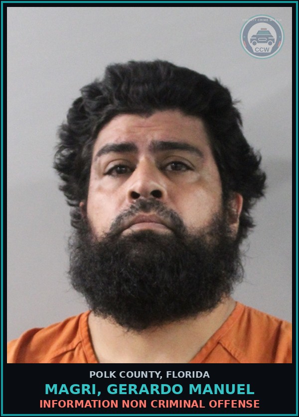 Booking mugshot of MAGRI, GERARDO MANUEL in Polk County