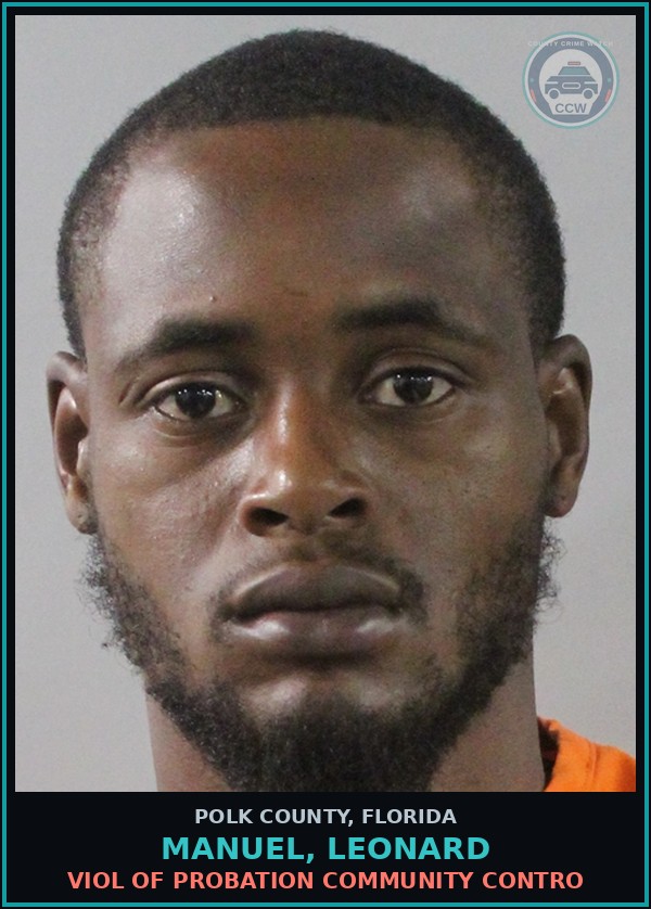 Booking mugshot of MANUEL, LEONARD in Polk County