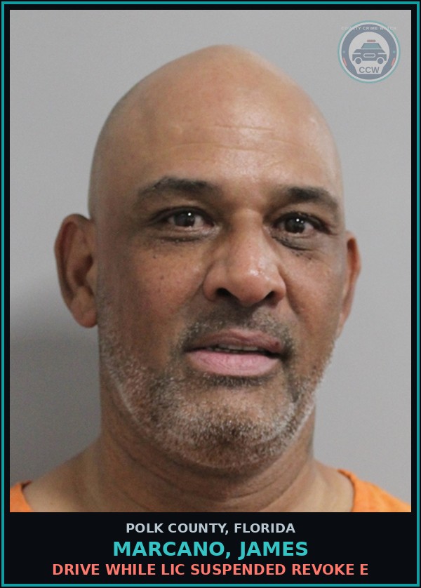 Booking mugshot of MARCANO, JAMES in Polk County