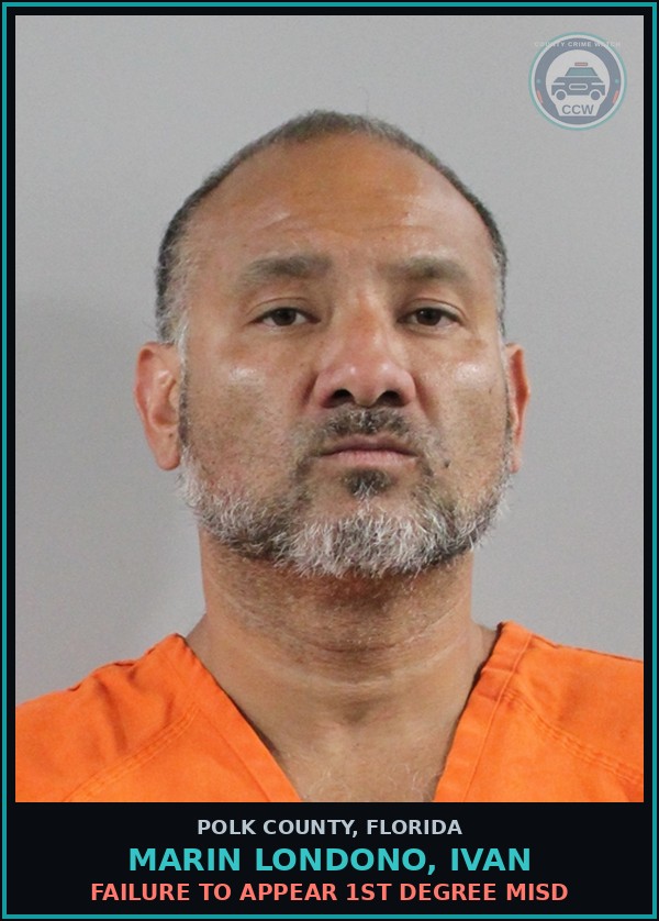 Booking mugshot of MARIN LONDONO, IVAN in Polk County
