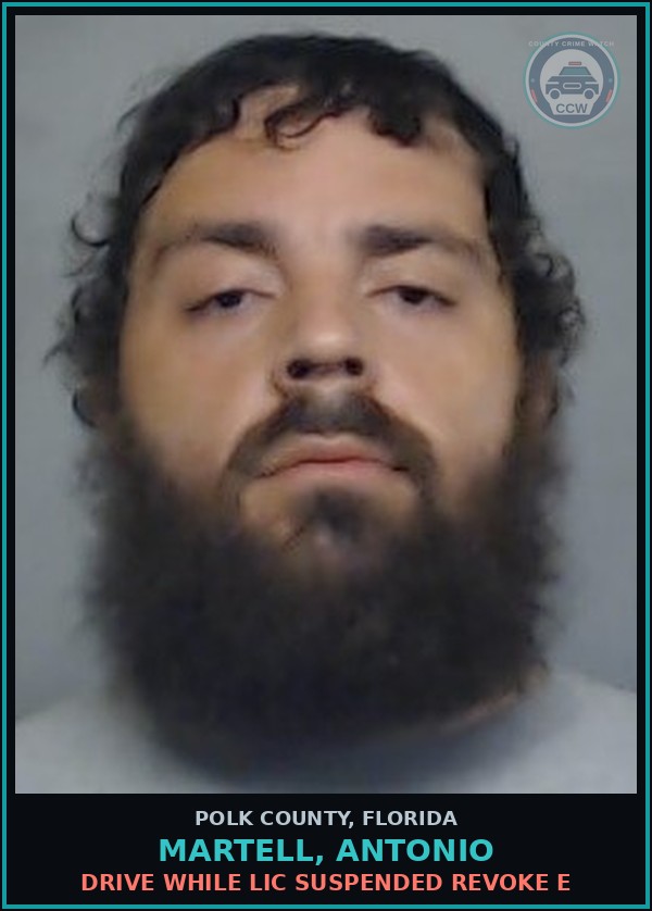 Booking mugshot of MARTELL, ANTONIO in Polk County