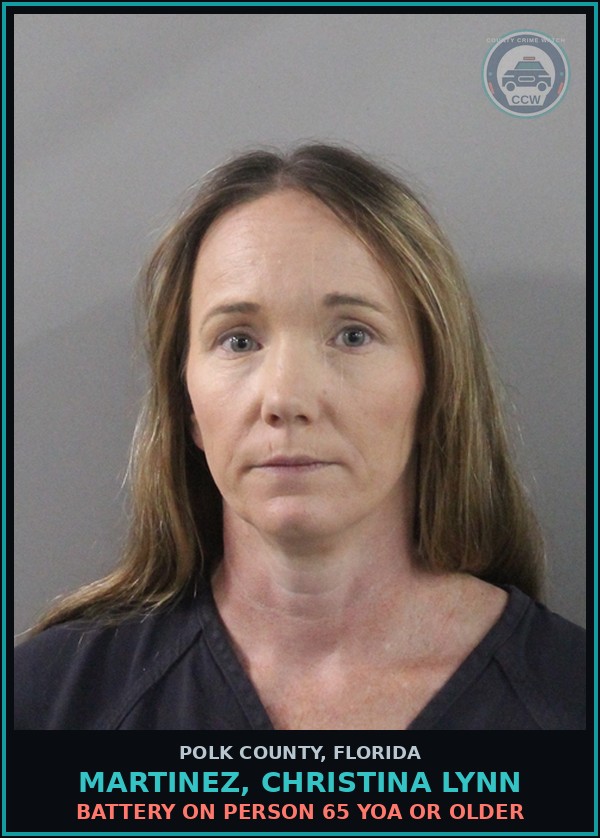 Booking mugshot of MARTINEZ, CHRISTINA LYNN in Polk County
