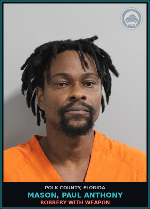 Booking mugshot of MASON, PAUL ANTHONY in Polk County