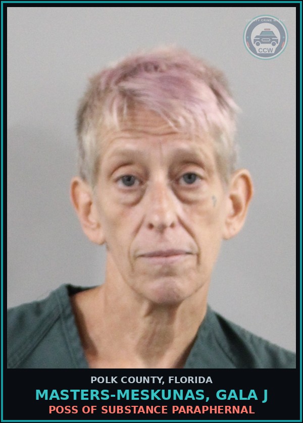 Booking mugshot of MASTERS-MESKUNAS, GALA J in Polk County
