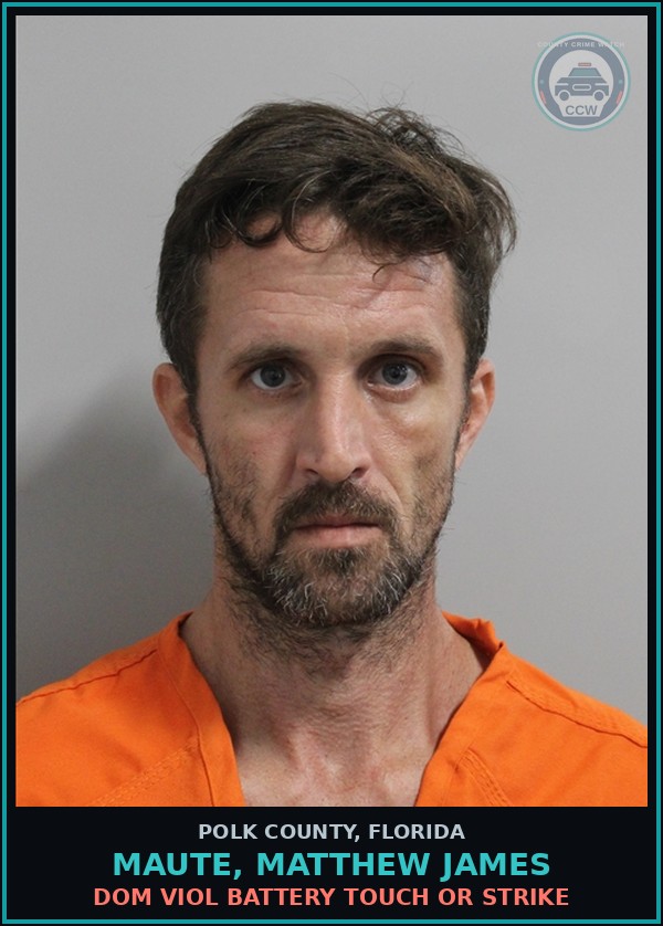 Booking mugshot of MAUTE, MATTHEW JAMES in Polk County