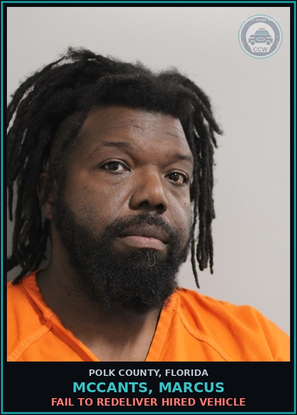 Booking mugshot of MCCANTS, MARCUS in Polk County