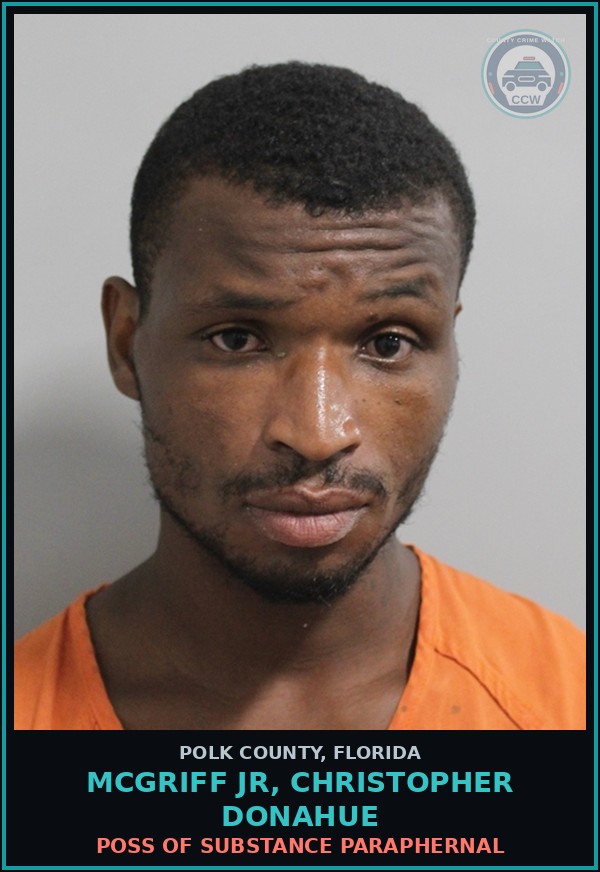 Booking mugshot of MCGRIFF JR, CHRISTOPHER DONAHUE in Polk County