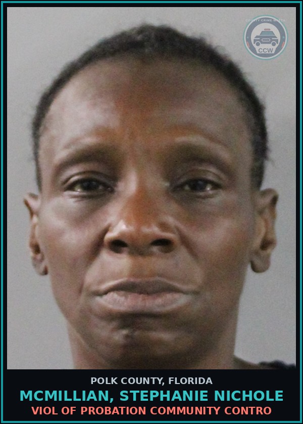 Booking mugshot of MCMILLIAN, STEPHANIE NICHOLE in Polk County