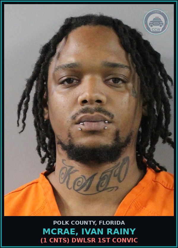 Booking mugshot of MCRAE, IVAN RAINY in Polk County