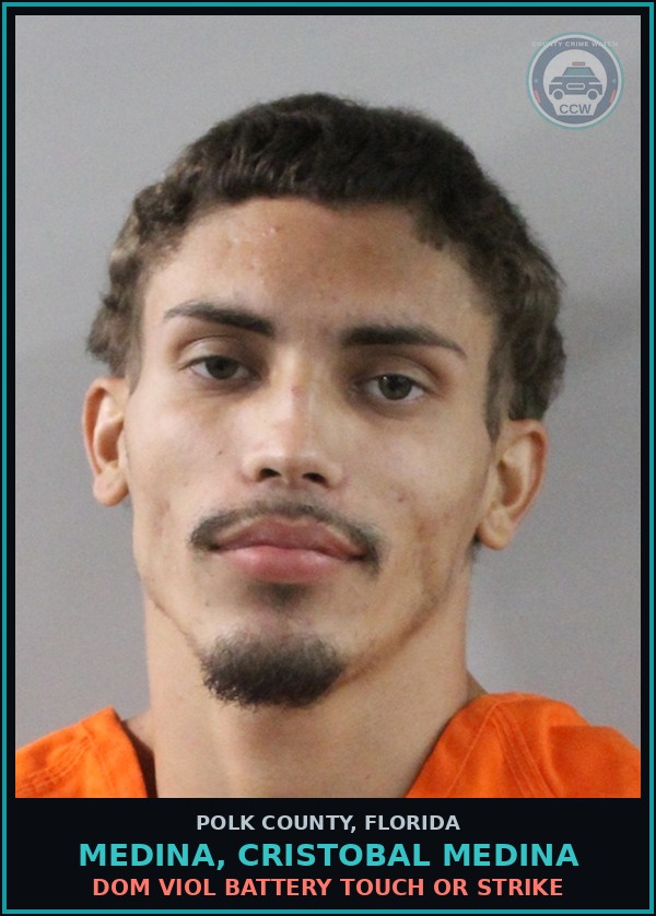 Booking mugshot of MEDINA, CRISTOBAL MEDINA in Polk County