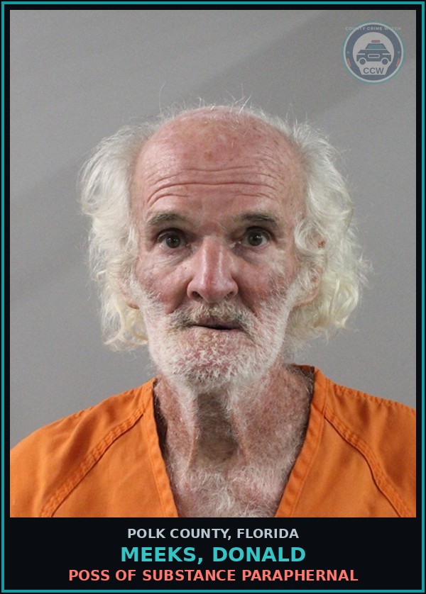 Booking mugshot of MEEKS, DONALD in Polk County