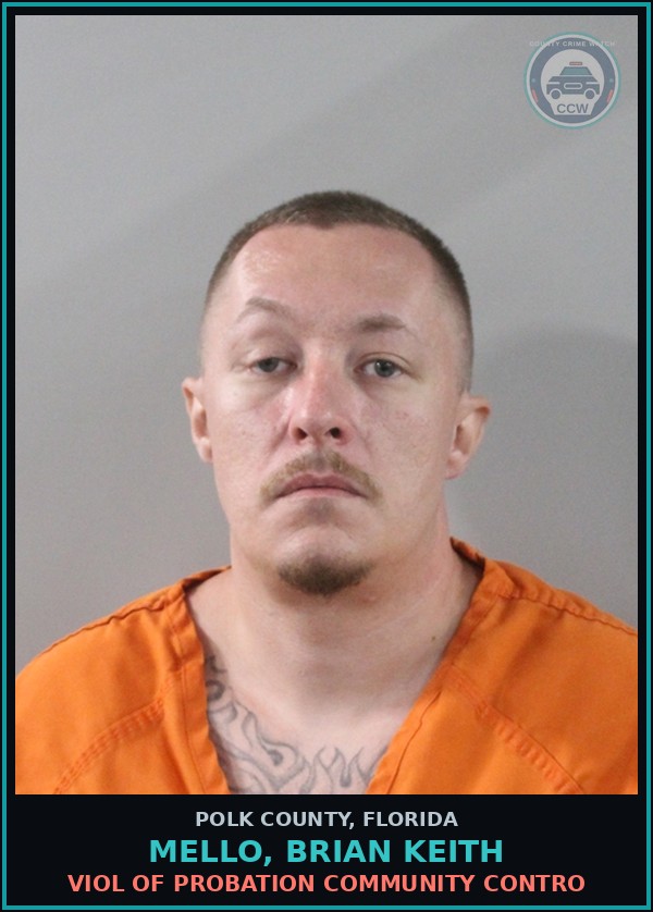 Booking mugshot of MELLO, BRIAN KEITH in Polk County