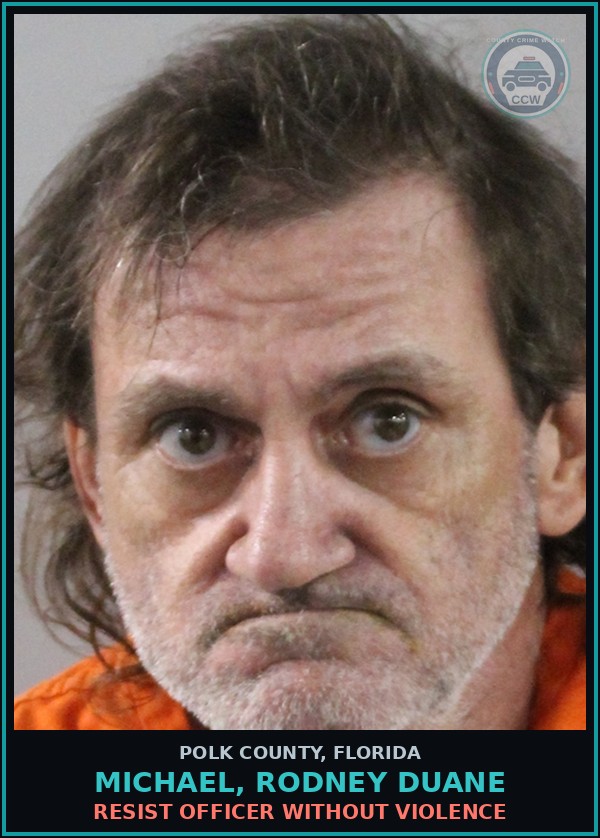 Booking mugshot of MICHAEL, RODNEY DUANE in Polk County