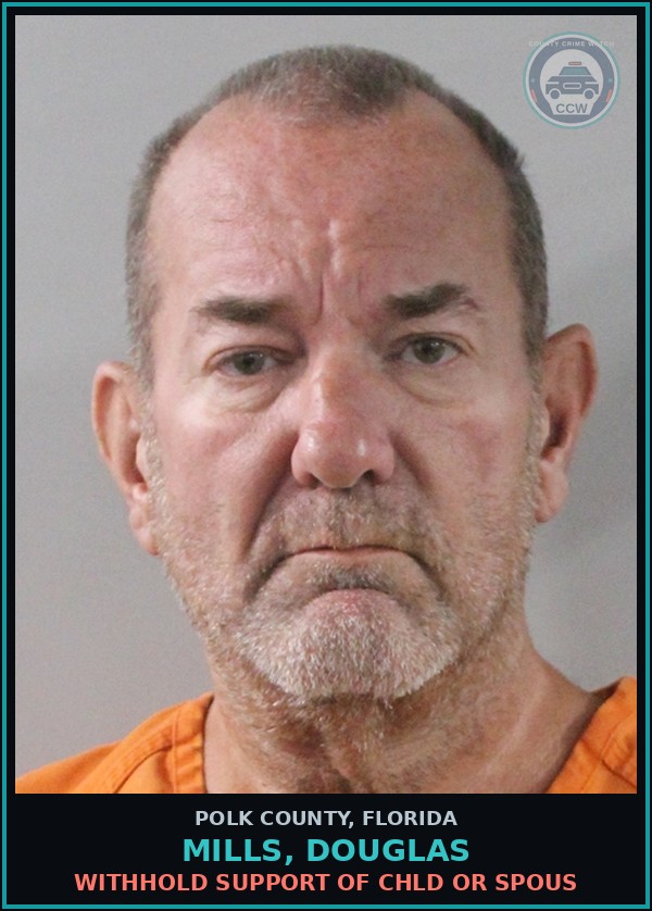Booking mugshot of MILLS, DOUGLAS in Polk County