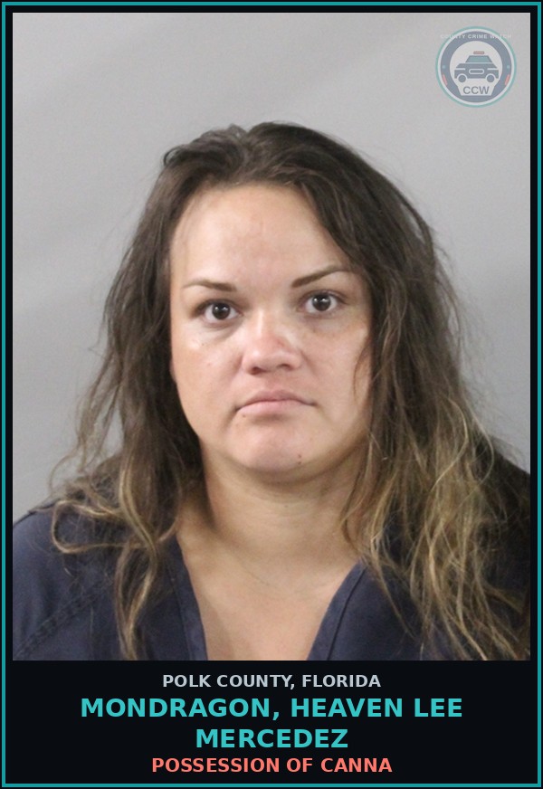 Booking mugshot of MONDRAGON, HEAVEN LEE MERCEDEZ in Polk County