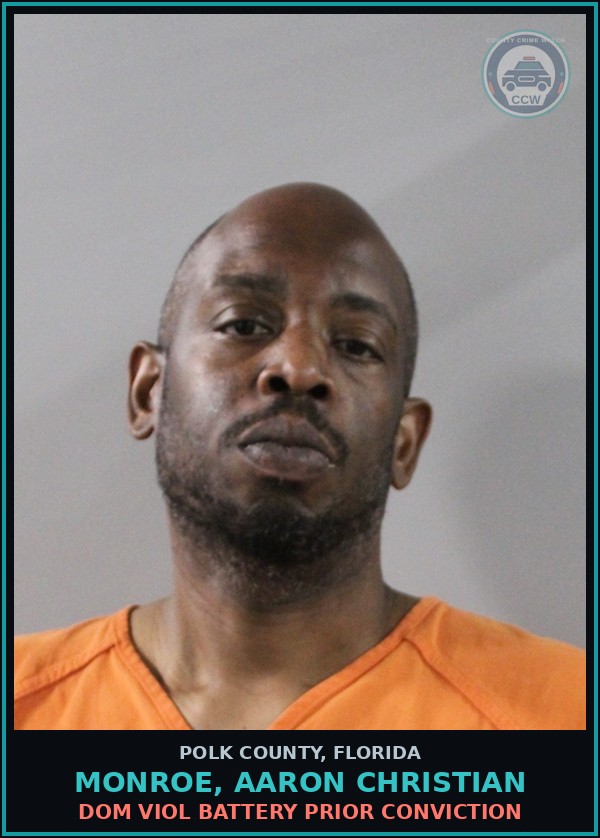 Booking mugshot of MONROE, AARON CHRISTIAN in Polk County