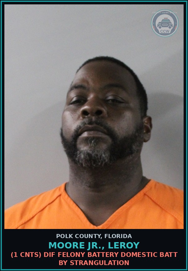 Booking mugshot of MOORE JR., LEROY in Polk County