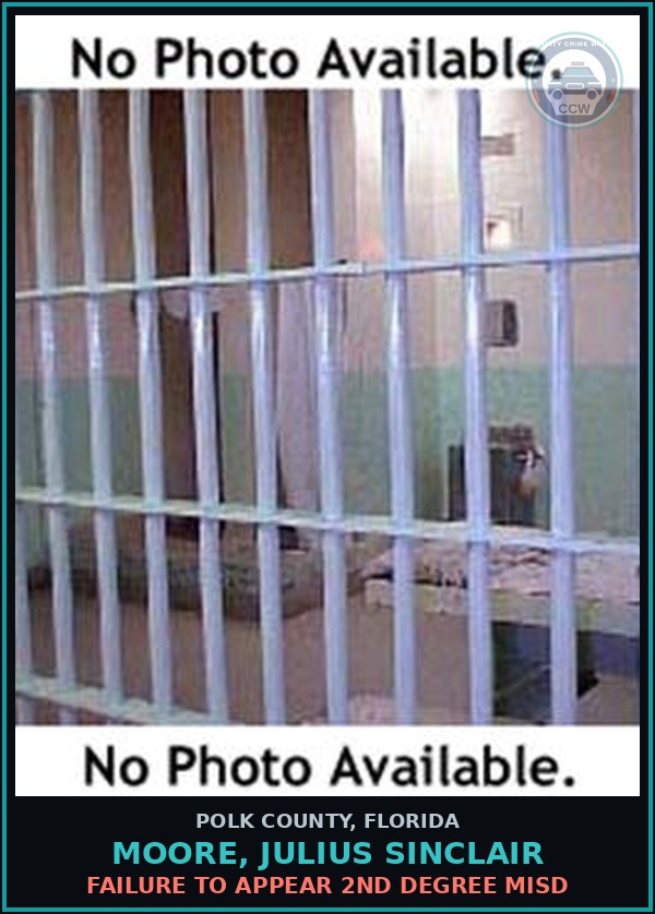 Booking mugshot of MOORE, JULIUS SINCLAIR in Polk County