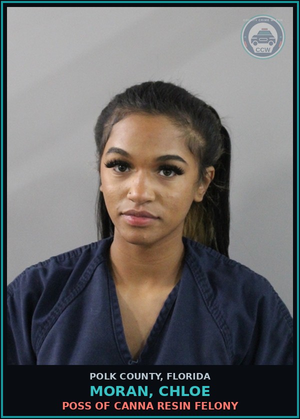 Booking mugshot of MORAN, CHLOE in Polk County