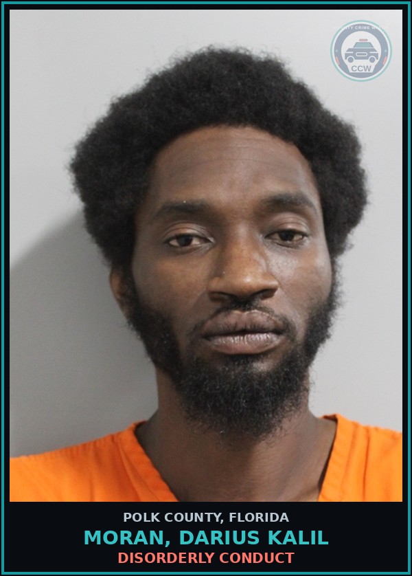 Booking mugshot of MORAN, DARIUS KALIL in Polk County