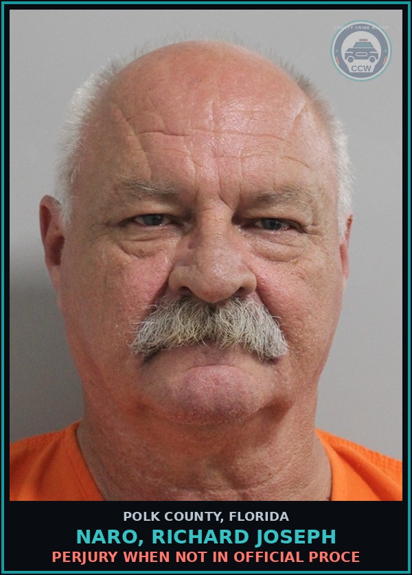 Booking mugshot of NARO, RICHARD JOSEPH in Polk County