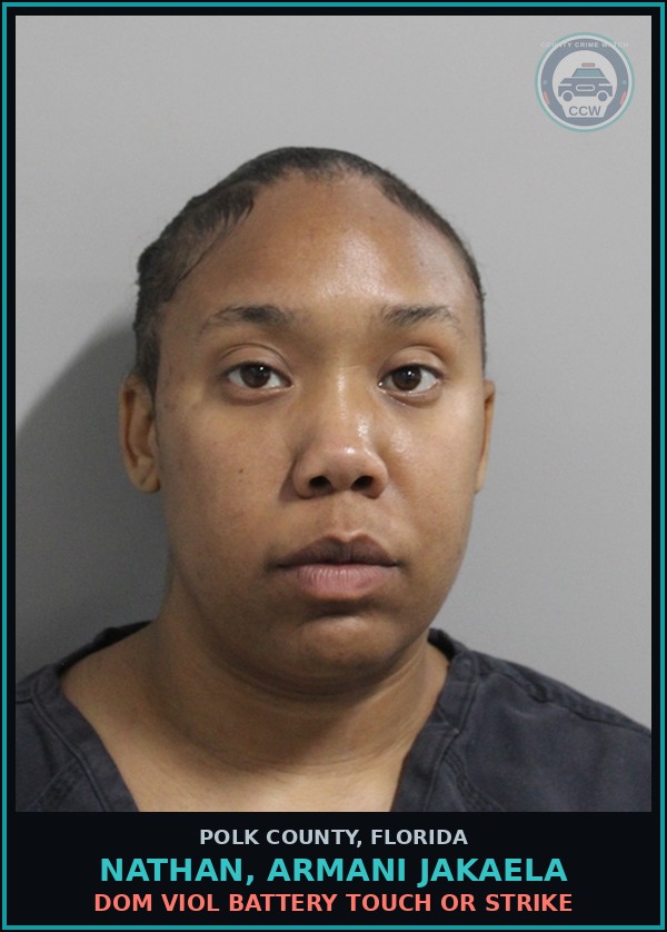 Booking mugshot of NATHAN, ARMANI JAKAELA in Polk County