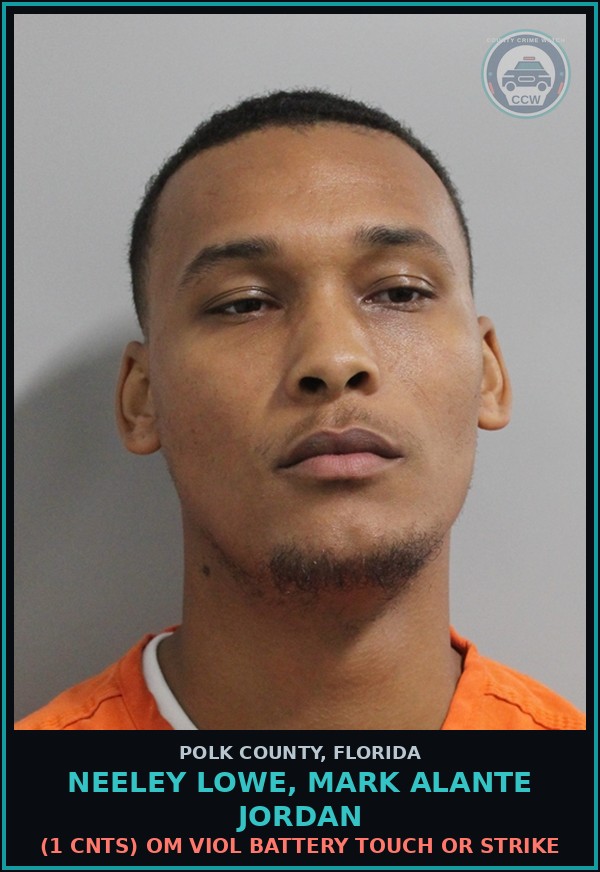 Booking mugshot of NEELEY LOWE, MARK ALANTE JORDAN in Polk County